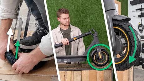 Install puncture-proof tyre for Ninebot G30 Max - FRONT Wheel