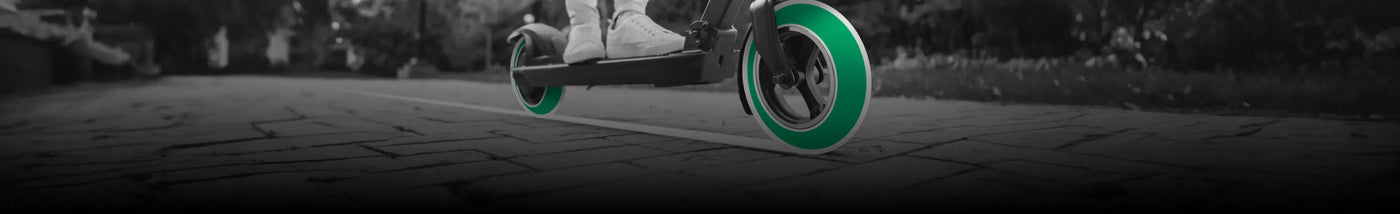 Electric scooter moving towards the future.