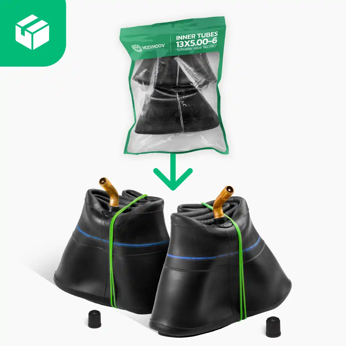 Inner tube 13 x 5 00 6 bent valve lawn tractor