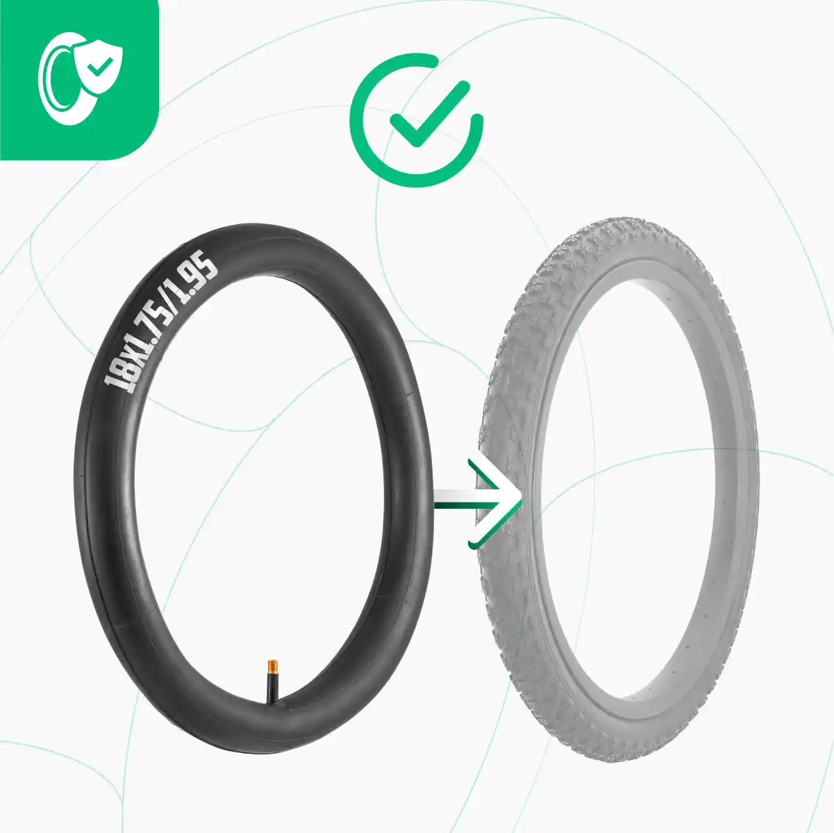 18-inch inner tube straight valve