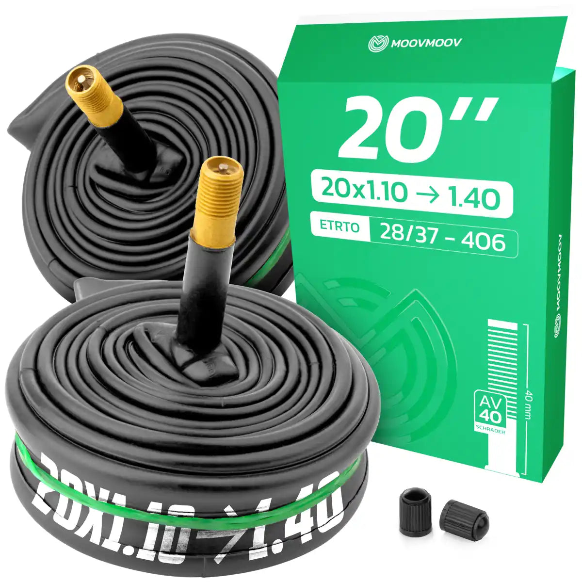 Inner tube 20 x 1 10 1 40 Schrader valve 40mm