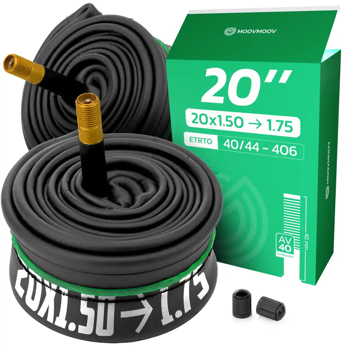 20x1.50 > 1.75 Bike inner Tube with Schrader Valve 40mm