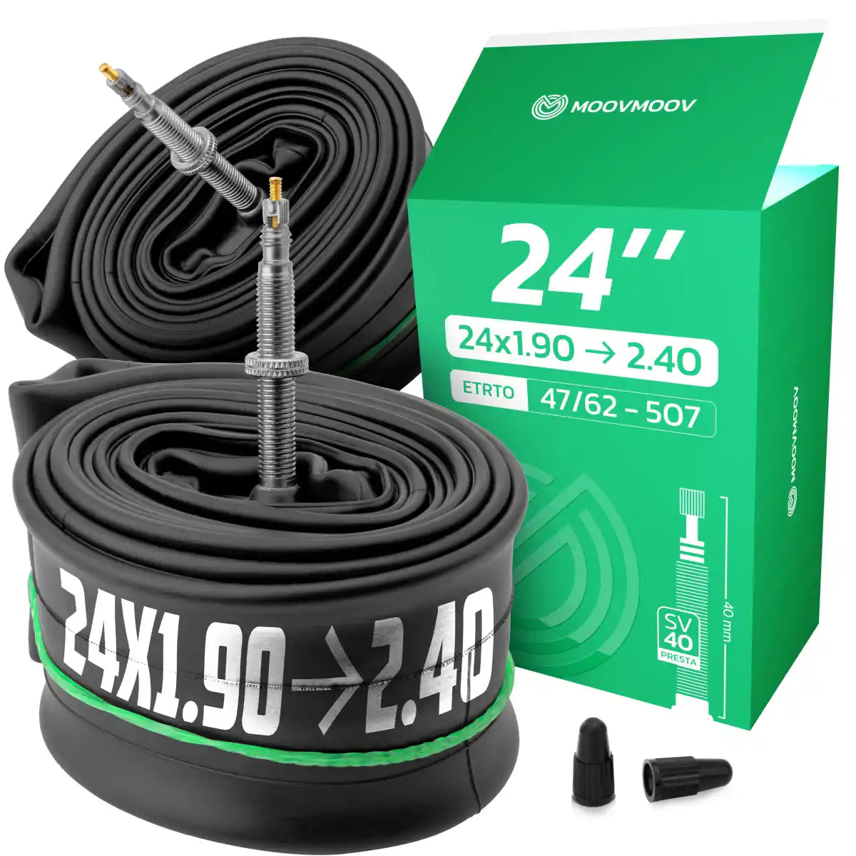 24x1.90 > 2.40 Bike inner Tube with Presta Valve 40mm