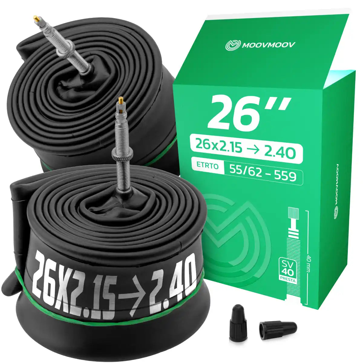 26x2.15 > 2.40 Bike inner Tube with Presta Valve 40mm