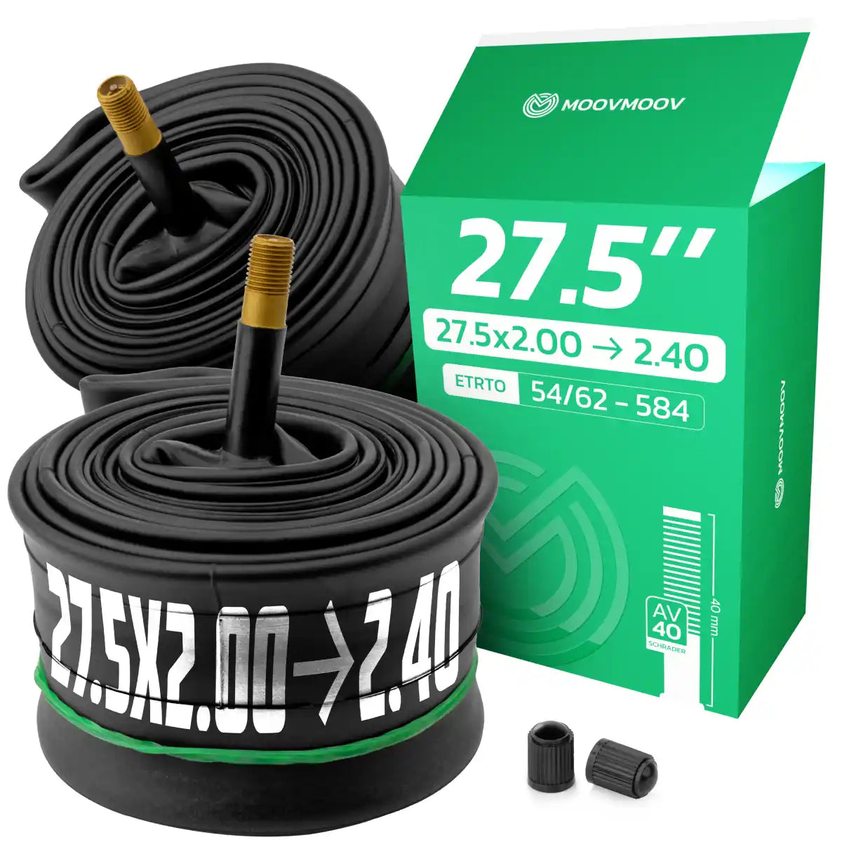 27.5x2.00 > 2.40 Bike inner Tube with Schrader Valve 40mm