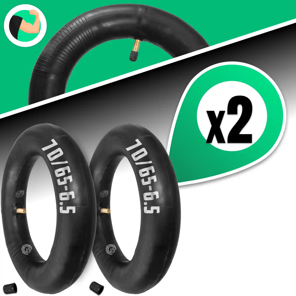 Inner tube 70/65 scooter straight valve