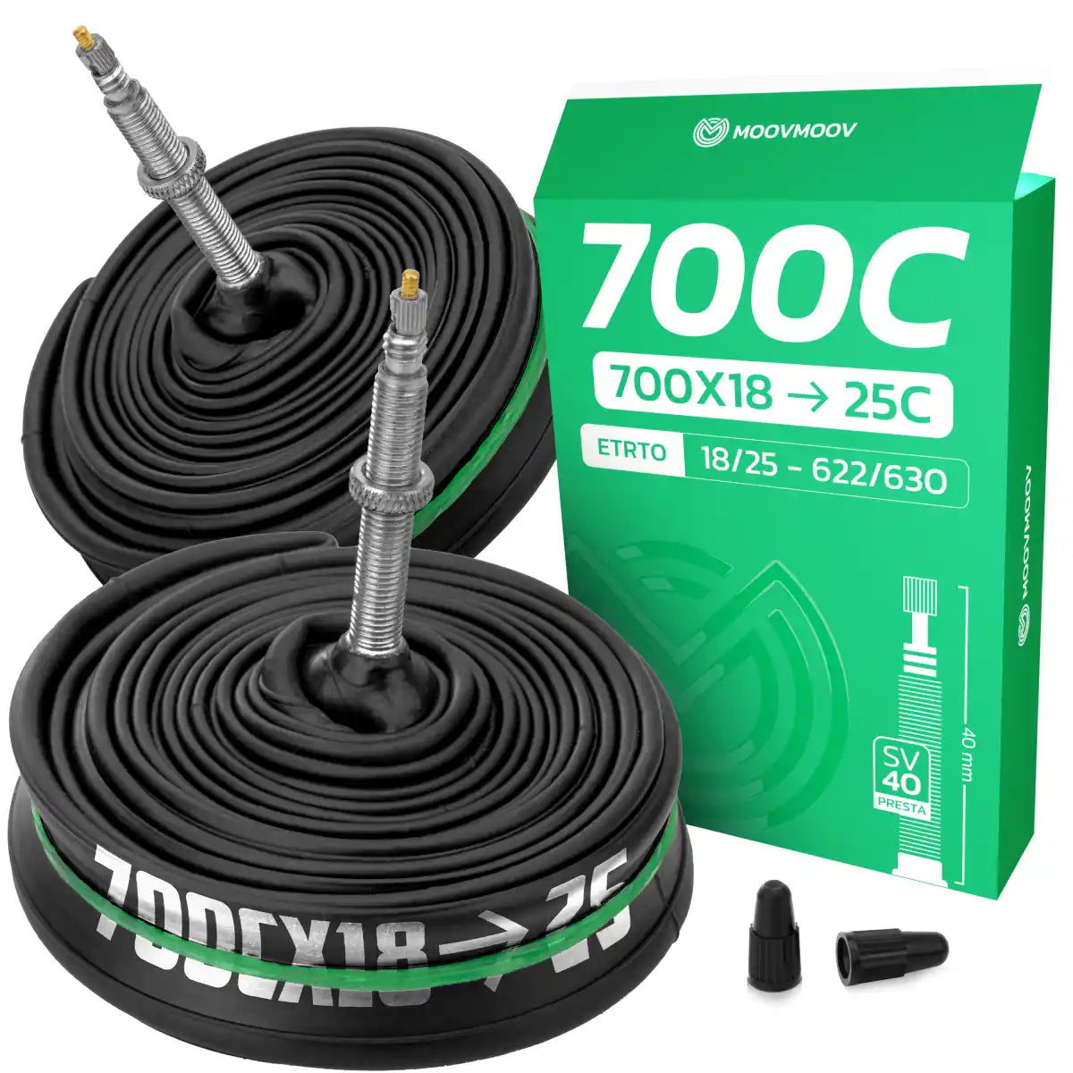 700Cx18-25 Bike inner Tube with Presta Valve 40mm