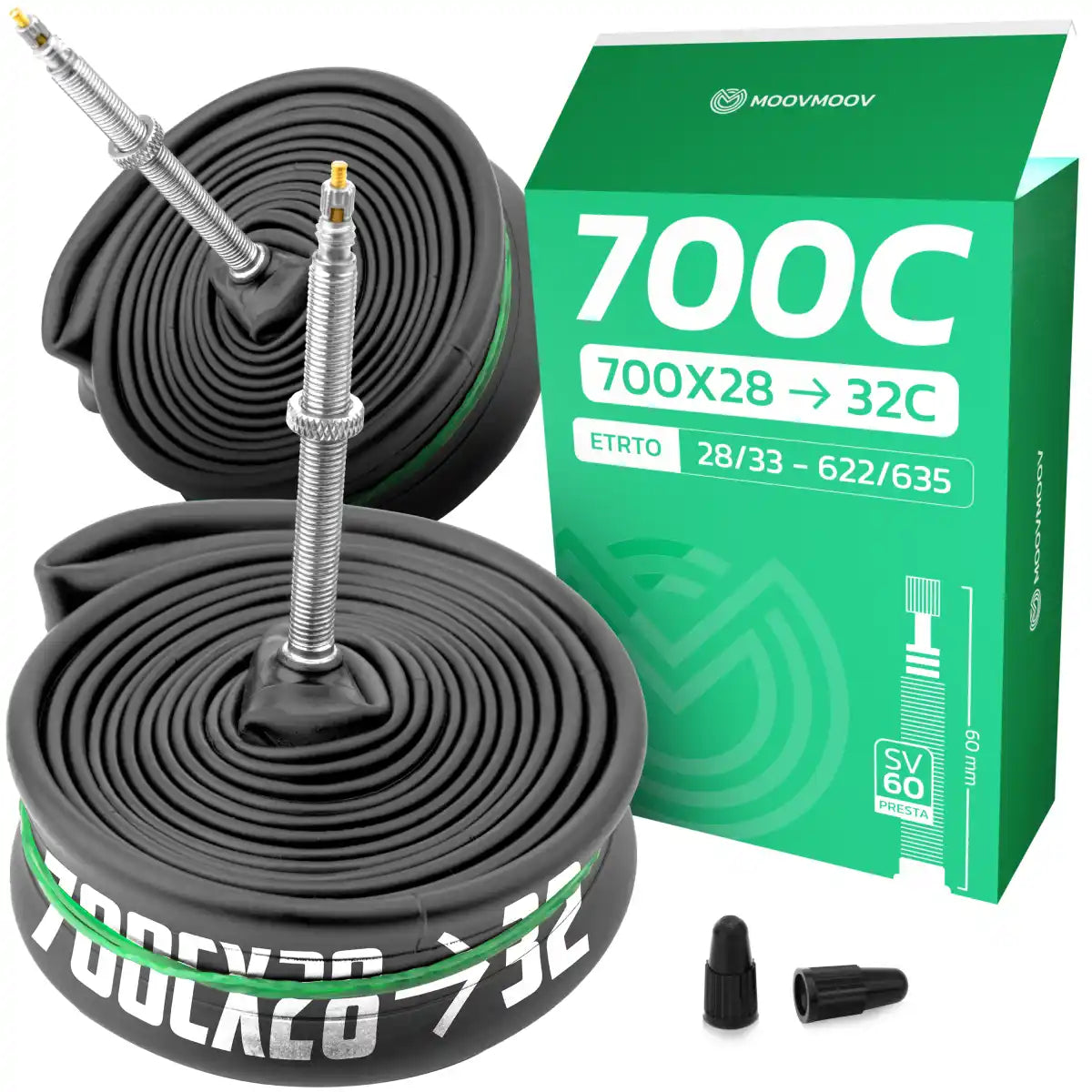 700Cx28-32 Bike inner Tube with Presta Valve 60mm