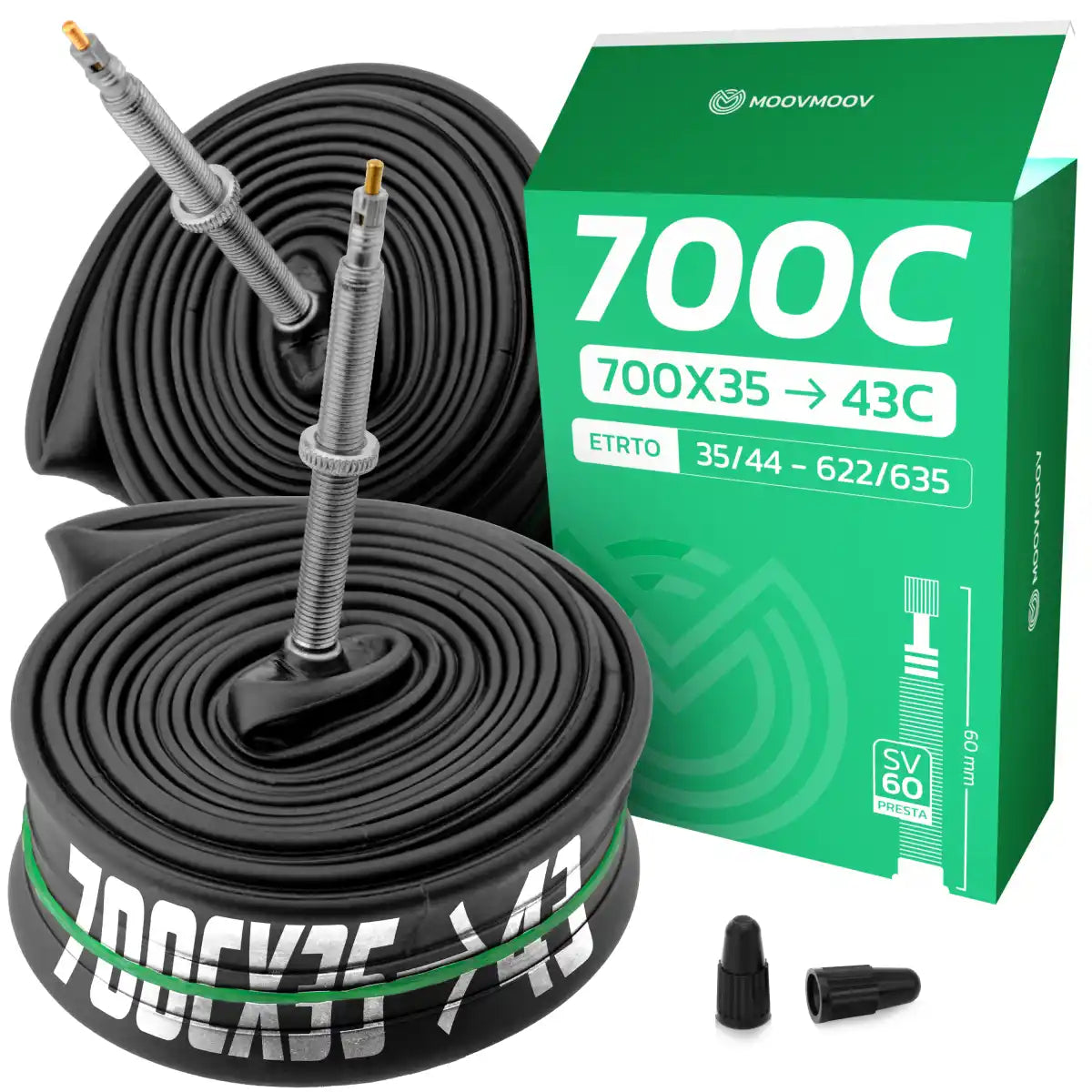 700Cx35-43 Bike inner Tube with Presta Valve 60mm