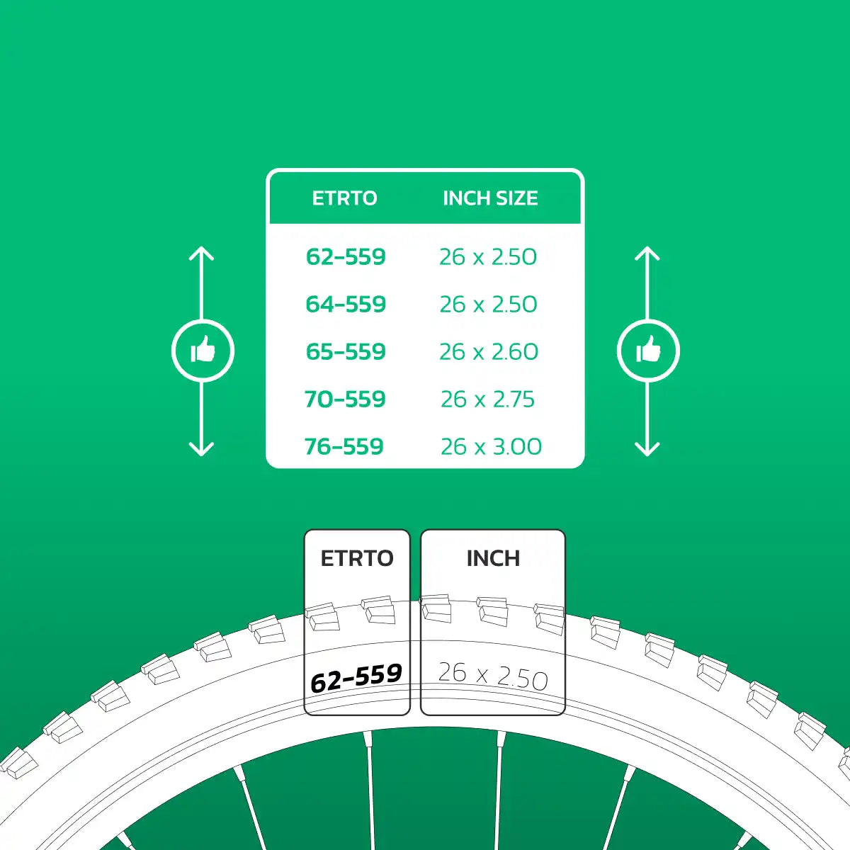Inner tube compatible 26x2.50 > 3.00 presta valve 40mm