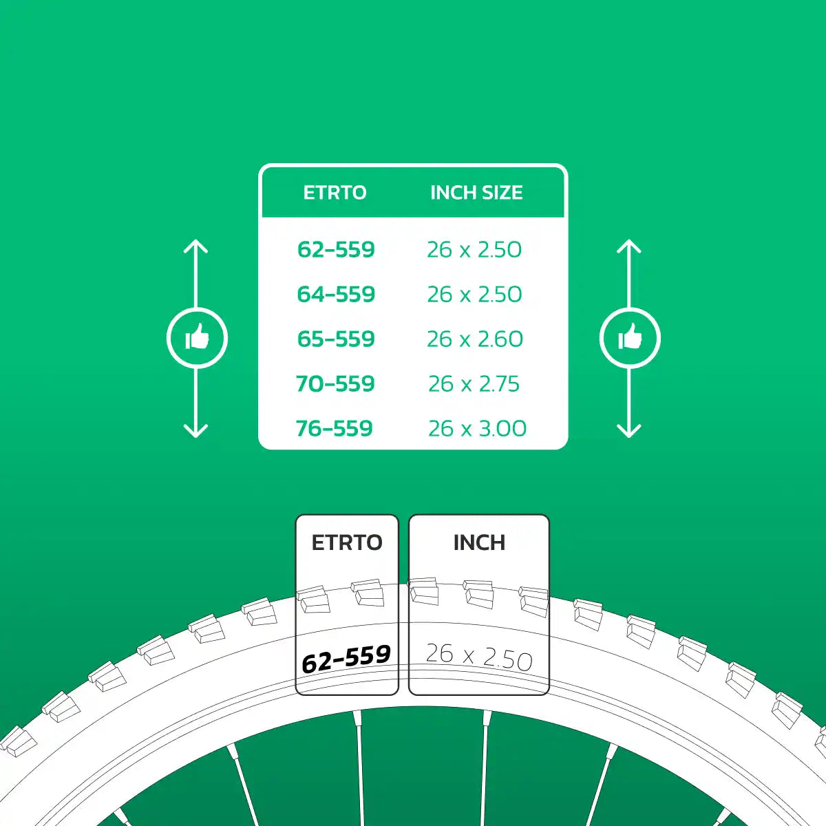 Inner tube compatible 26x2.50 > 3.00 Schrader valve 40mm