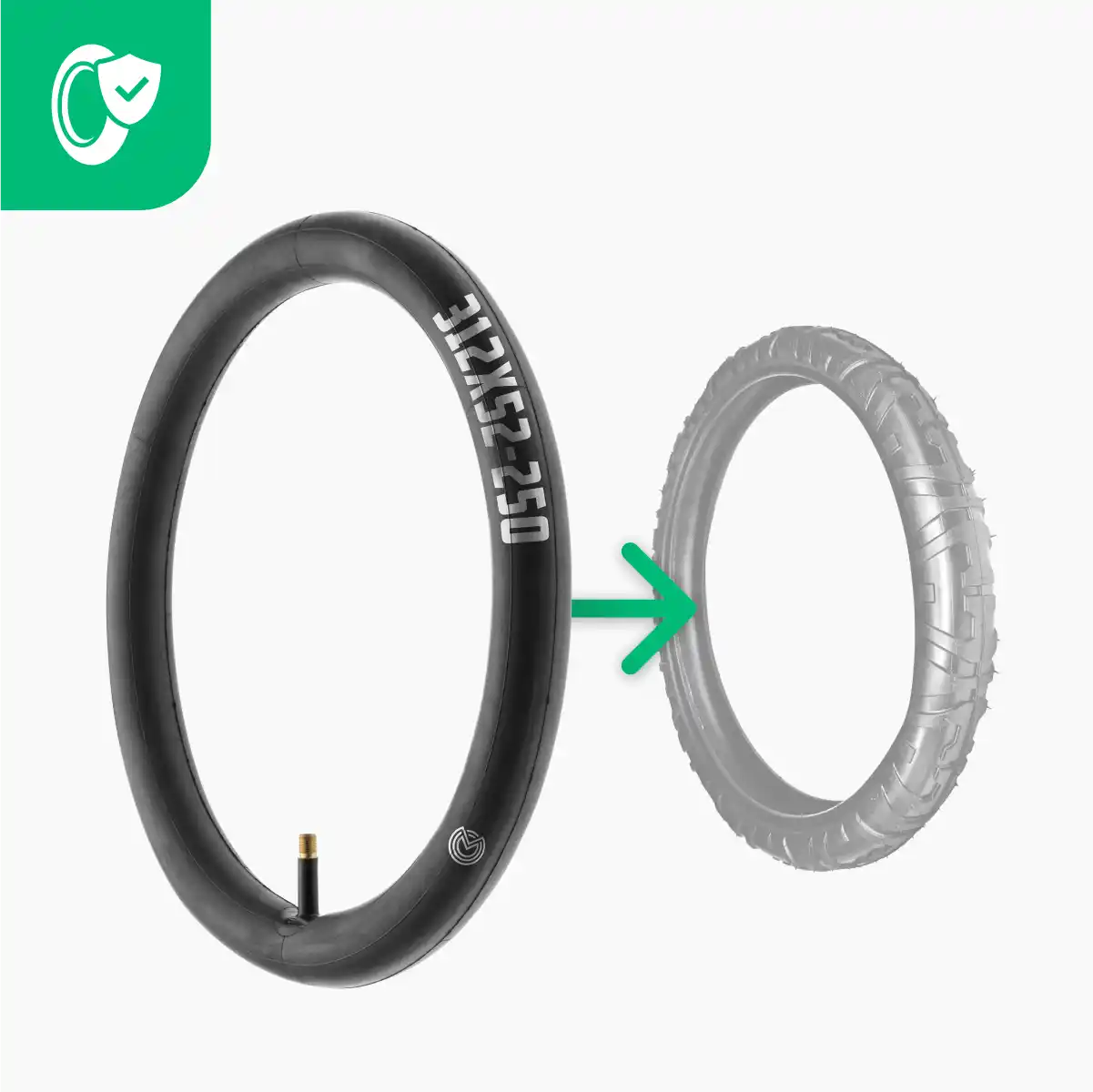 Inner tube for a 12-inch balance bike