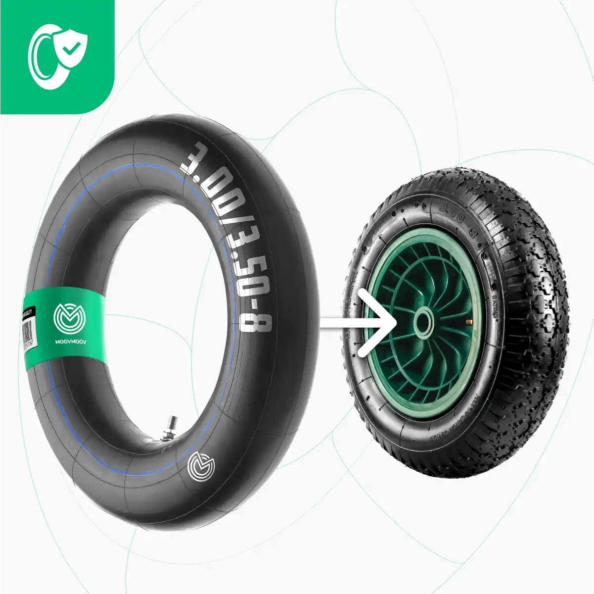 Inner tube mini moto 3 00 3.50-8