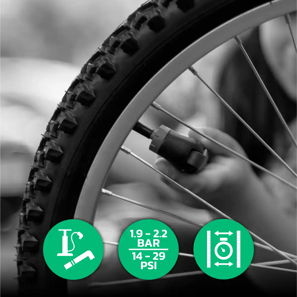 Inner tube folding bike tyre 24x1.90 > 2.40 Schrader valve