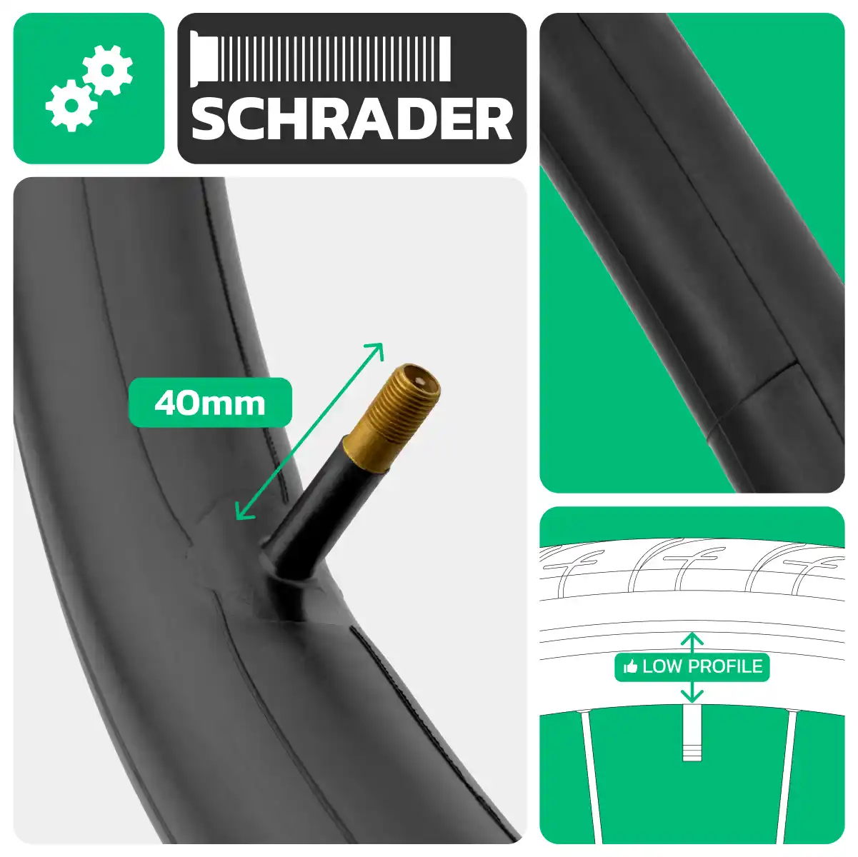 Inner tube for bike 700cx28-32 Schrader valve 40mm