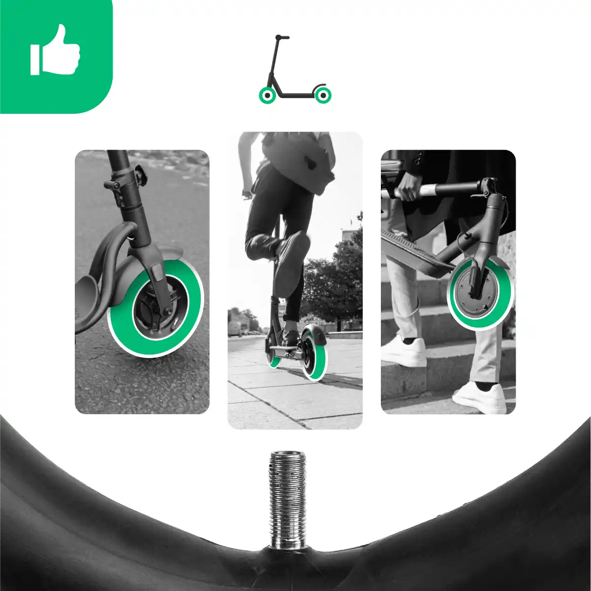 Inner tube scooter 10x2 straight valve