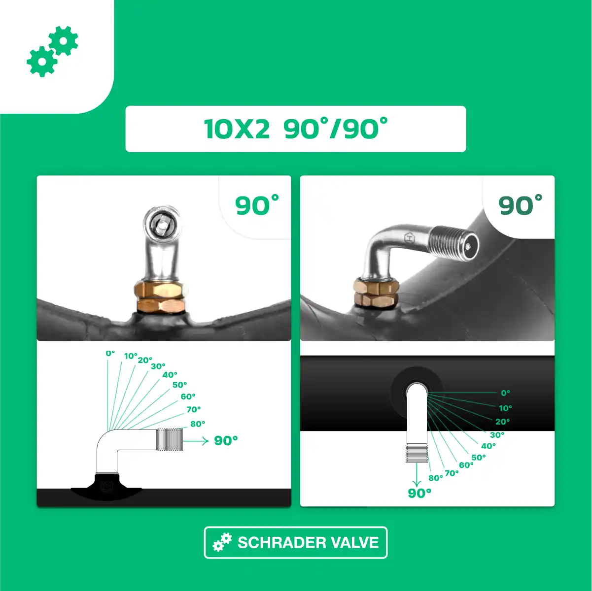 Inner tube electric scooter 10 inch valve 90