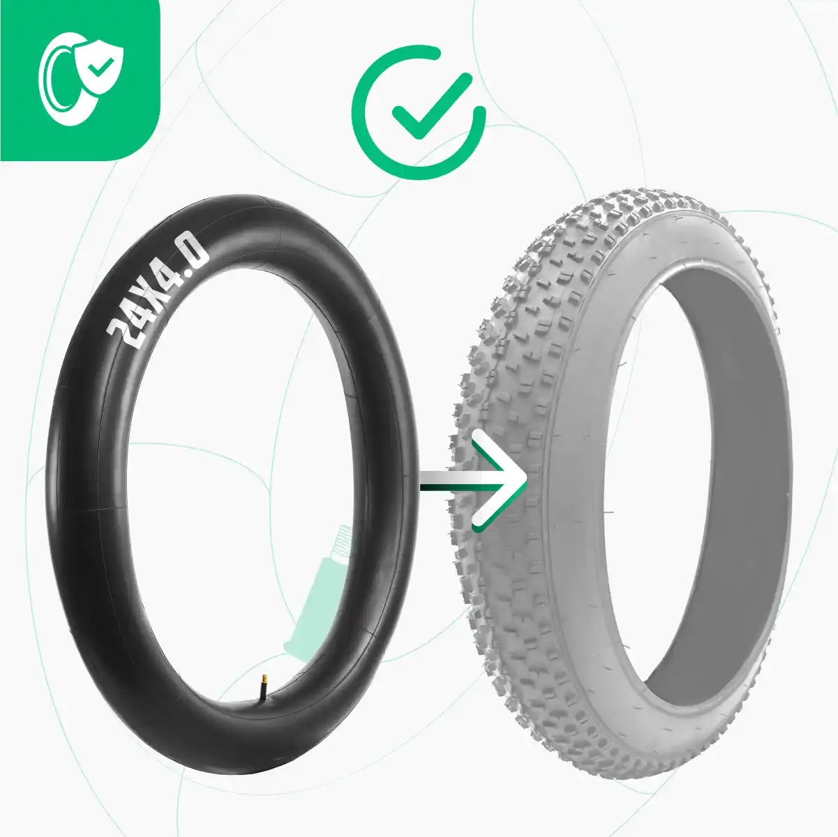 Inner tube bike 24-inch fat tyre