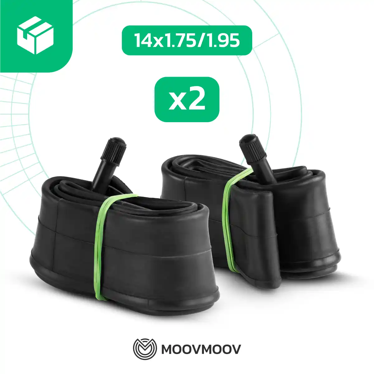 Inner tube bike child straight valve 14 x 1 75 1 95