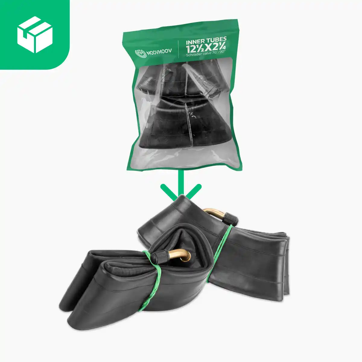 Inner tubes 12 1/2x2 1/4 bent valve