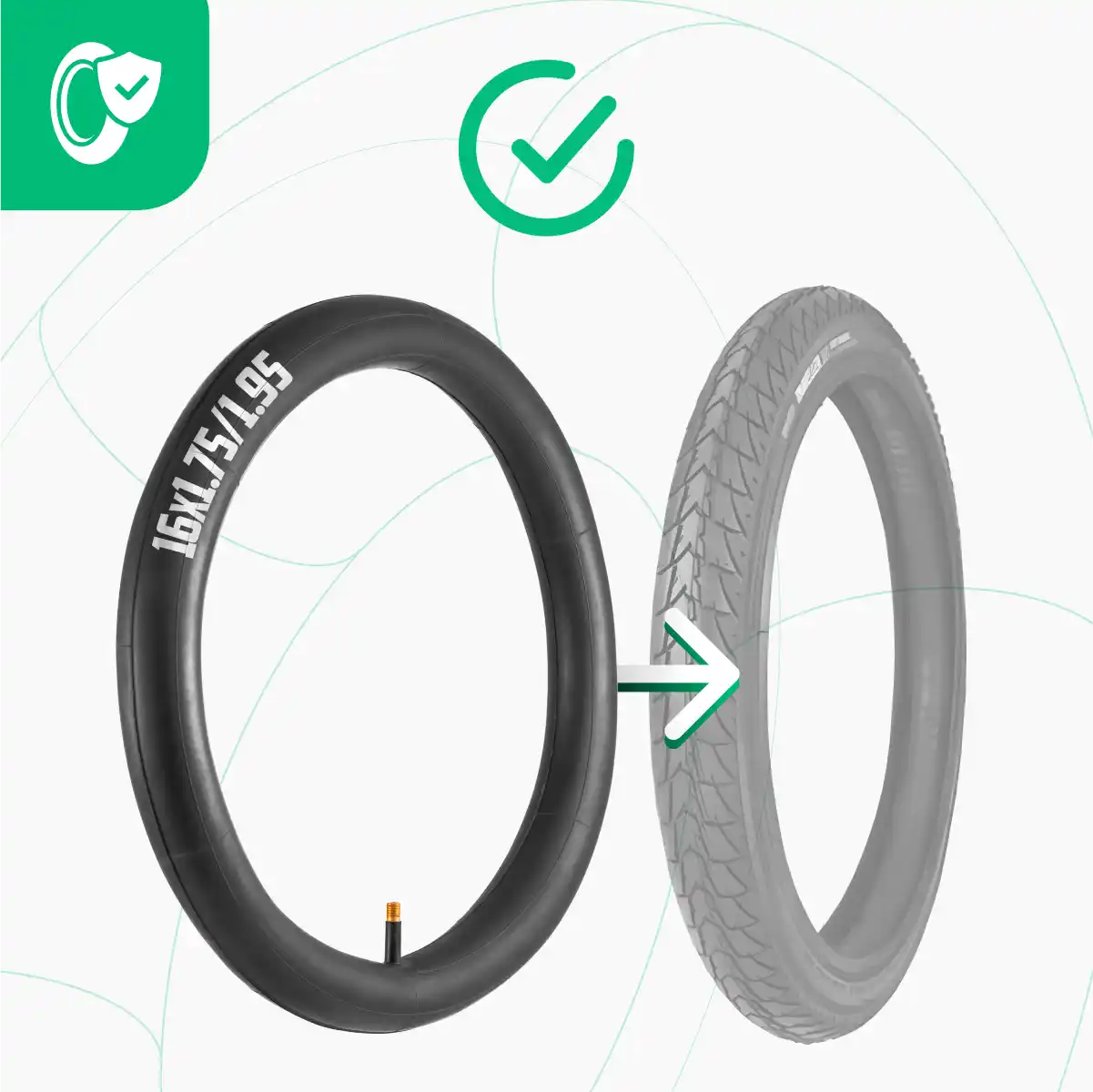 Inner tubes 16 inches durable rubber