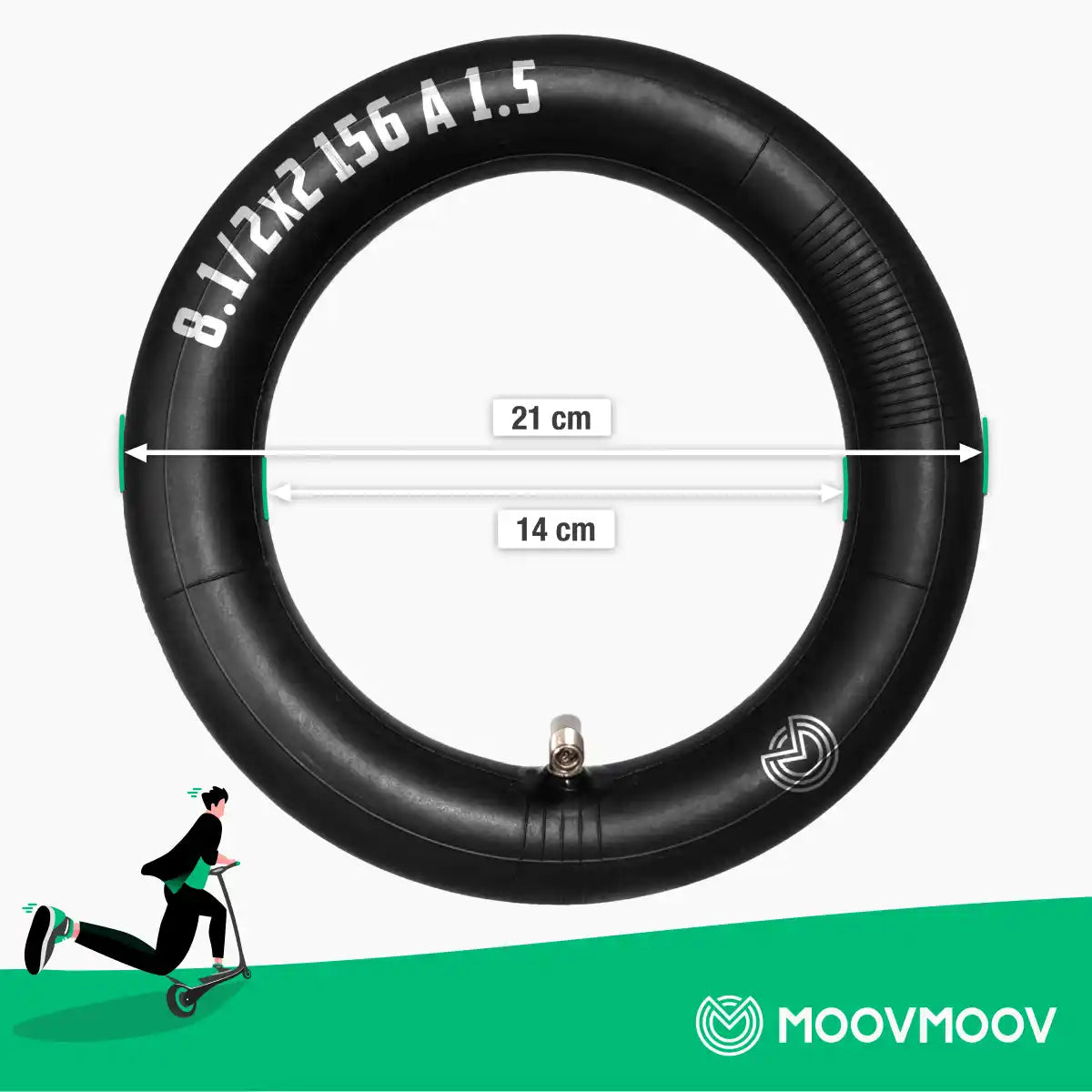 Inner tubes 8 1/2x2 156 bent valve