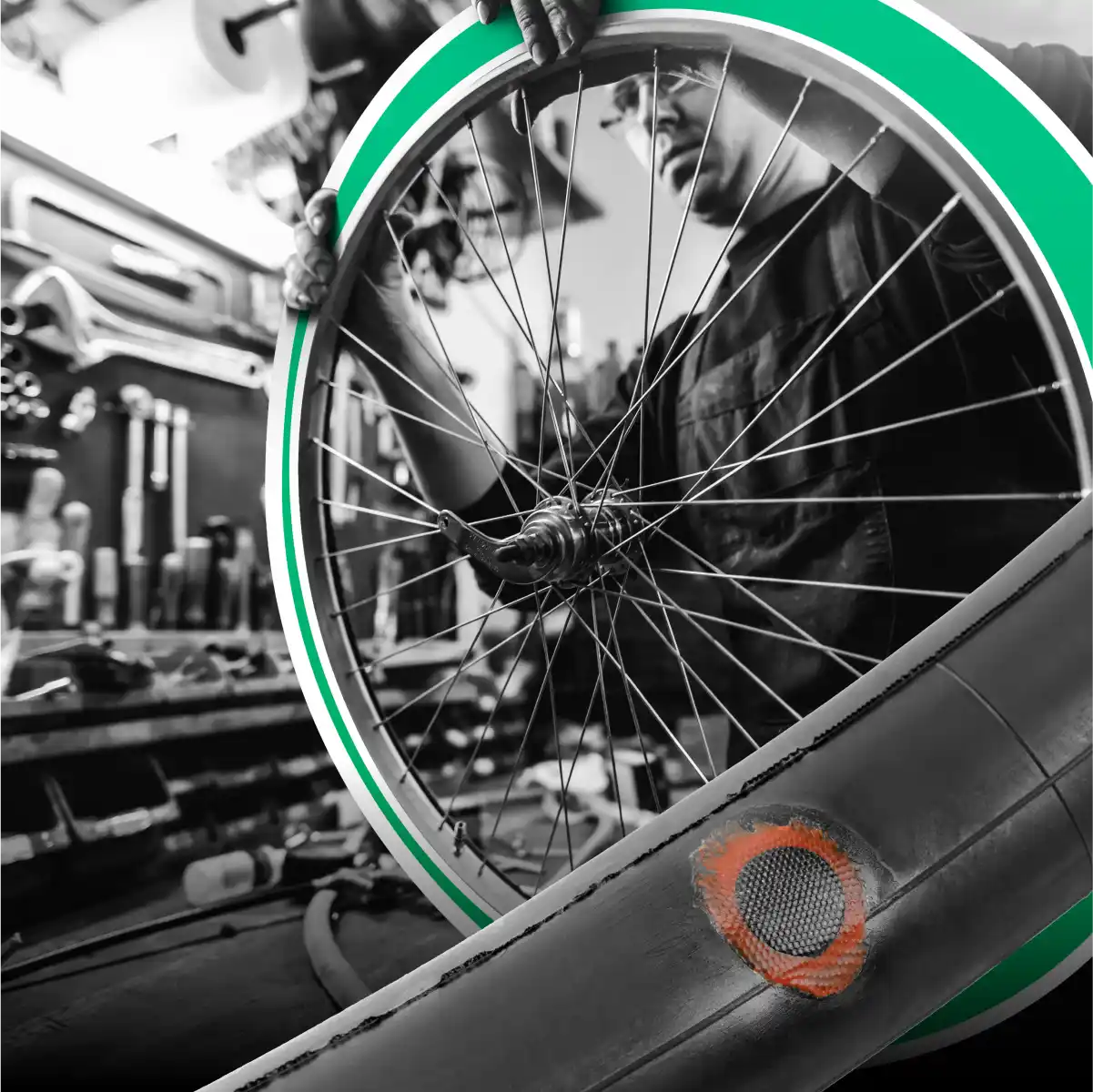 Glue inner tube patch glue