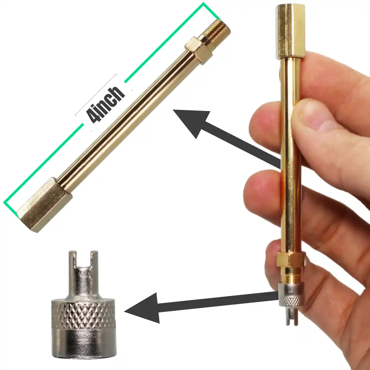 Tyre inflation nozzle 10 cm