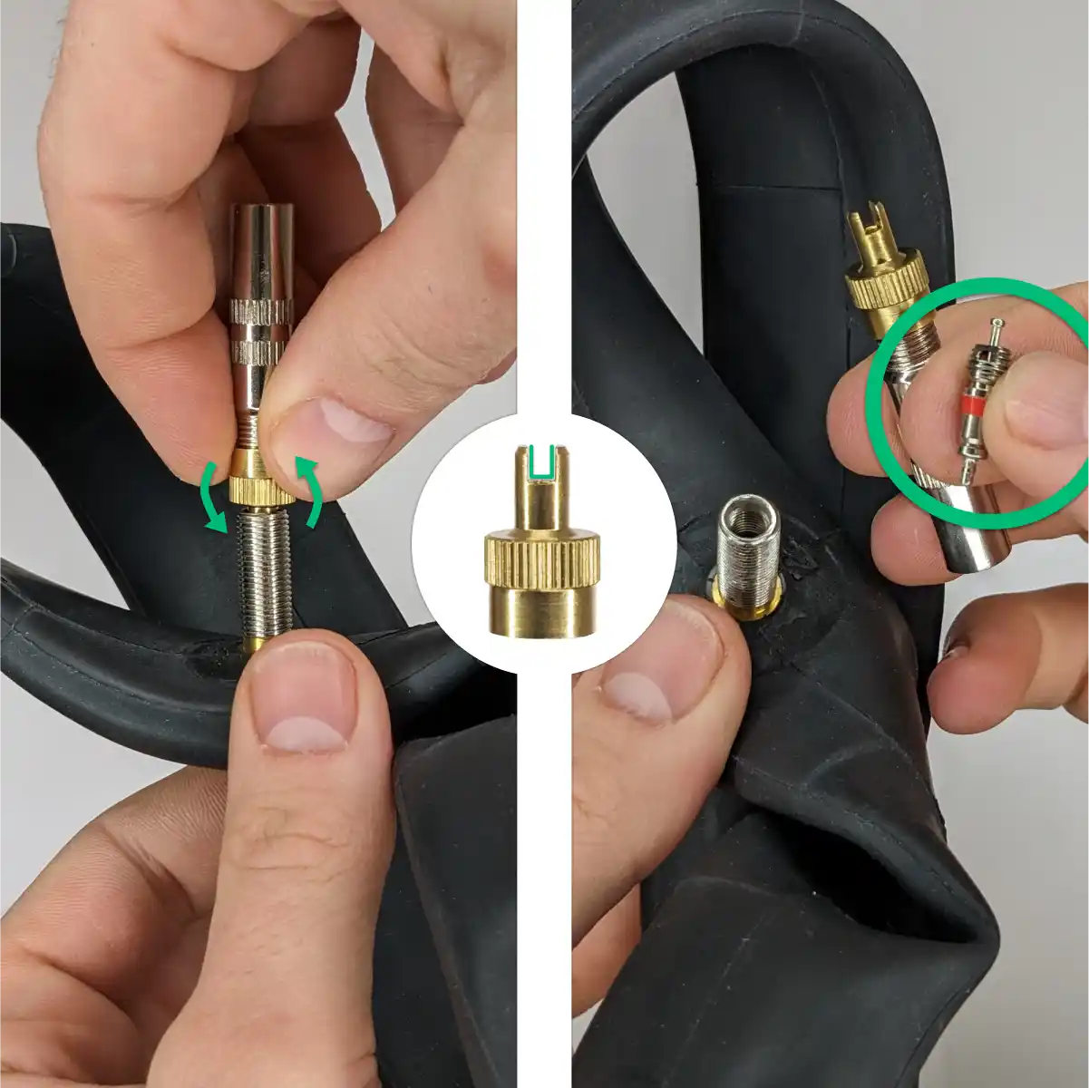 Bicycle inner tube inflation nozzle