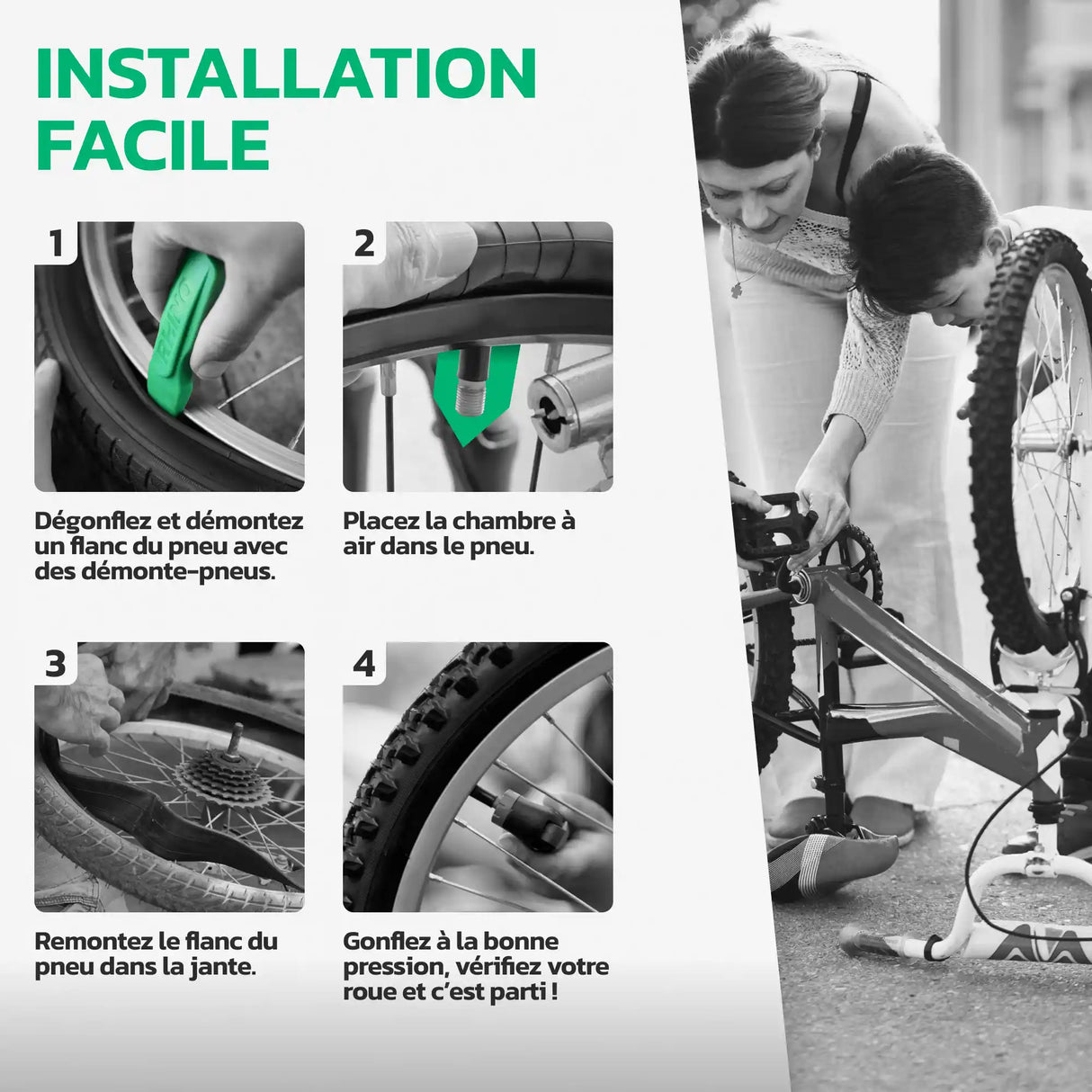 Guide d'installation – Chambre à air 18x1.75/1.95 MoovMoov