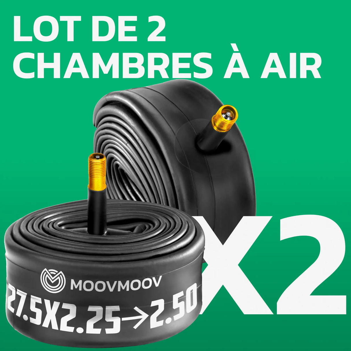 Lot de 2 chambres Ă air 27,5 pouces MoovMoov