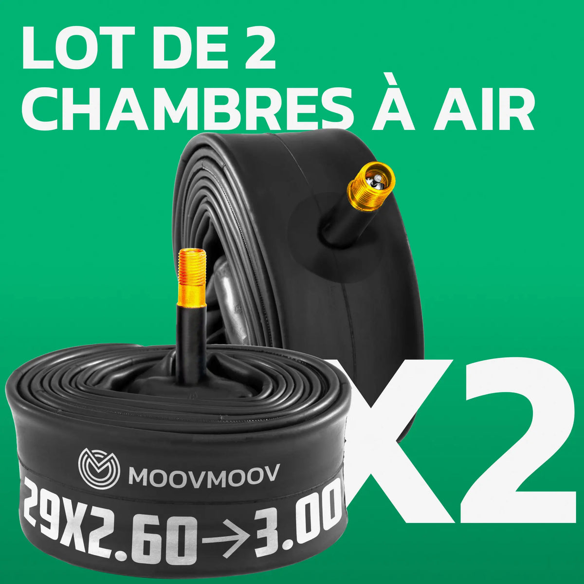 Lot de 2 chambres Ă air 29 pouces MoovMoov