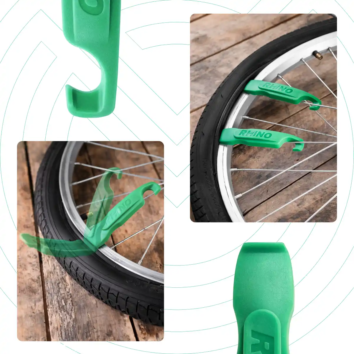 Bicycle road tyre removal tool