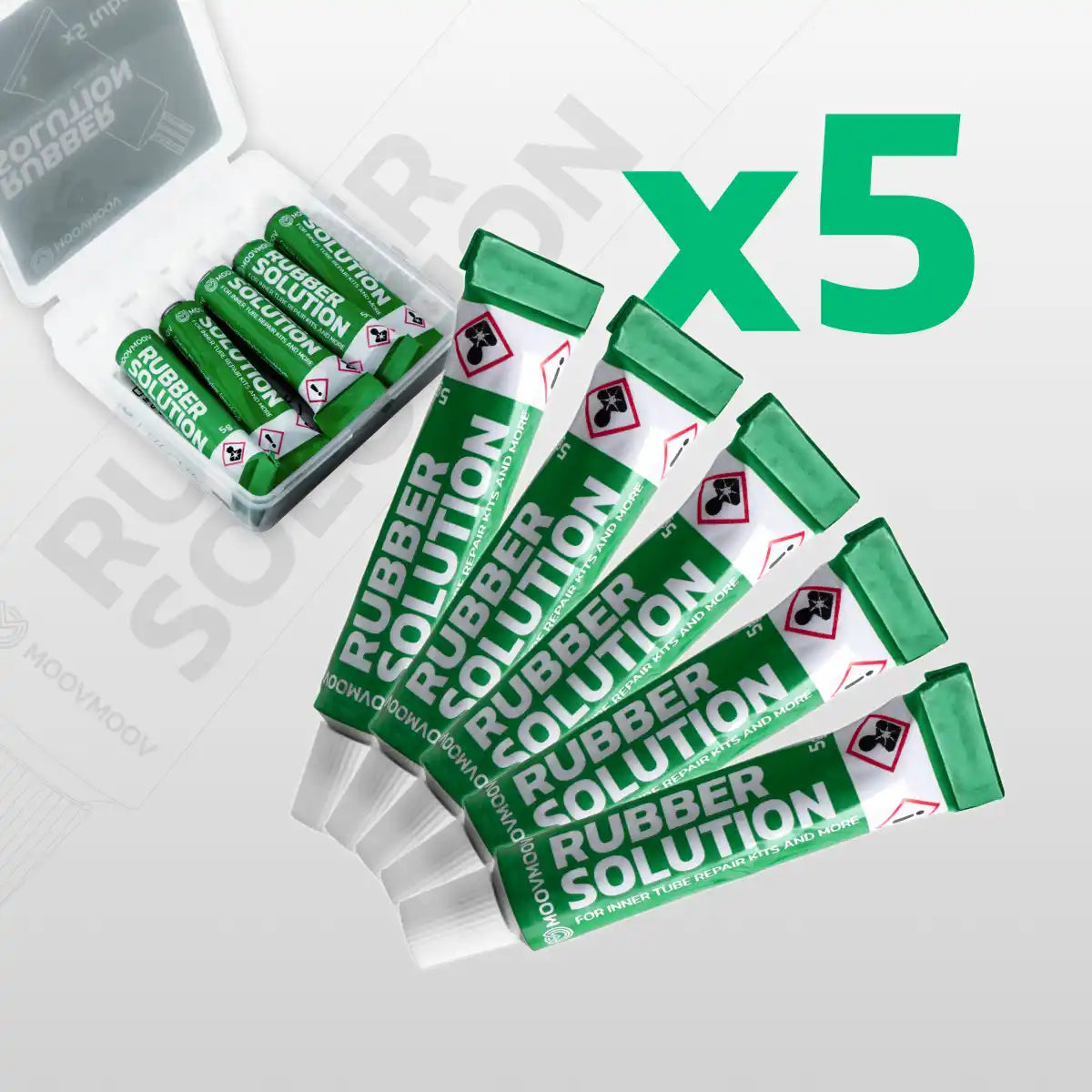 Pack of 5 glue tubes