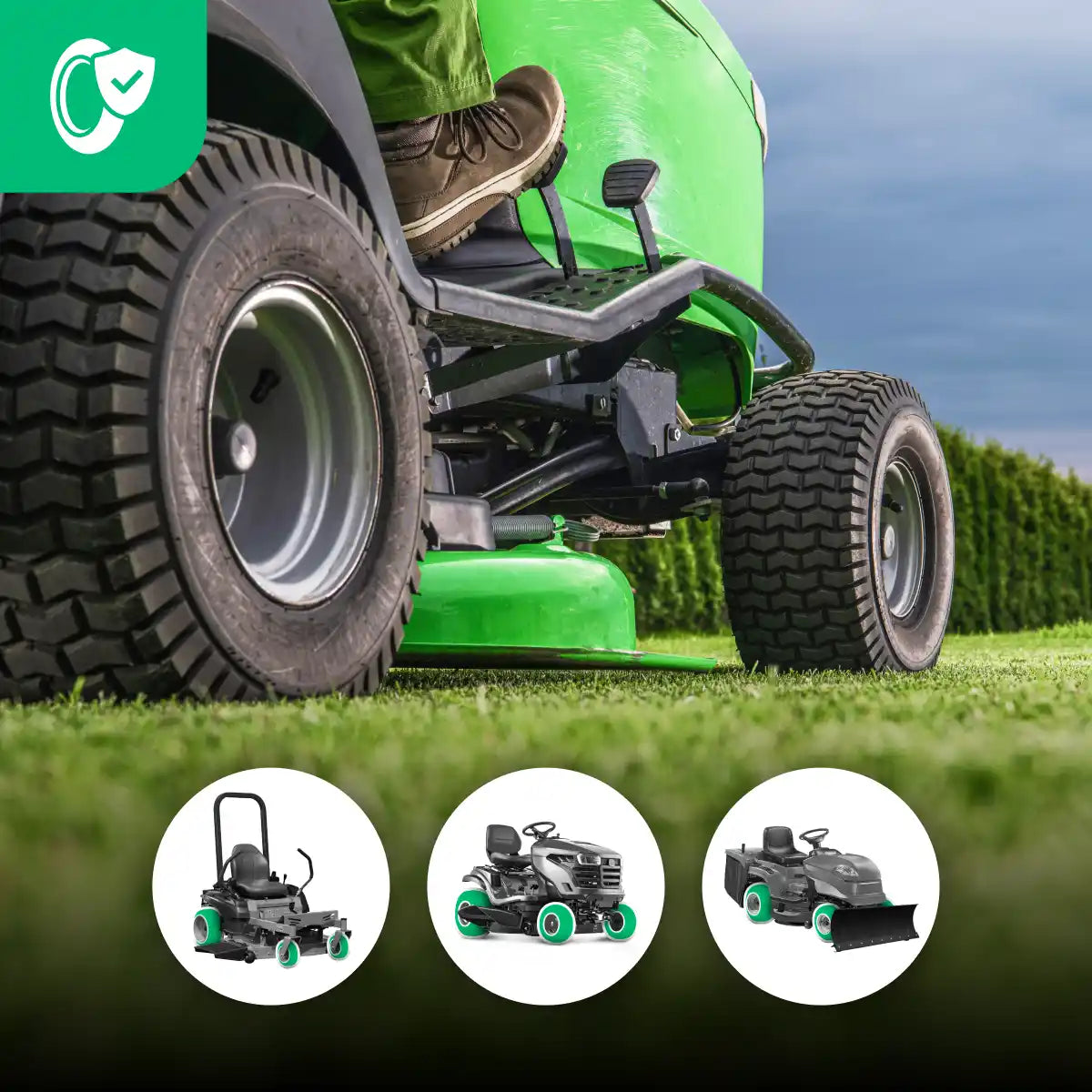 Tyre 15x6.00-6 with inner tube straight valve turf saver