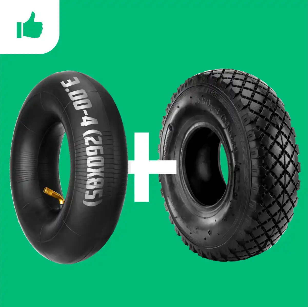 Tyre and inner tube 3.00-4 wheelbarrow