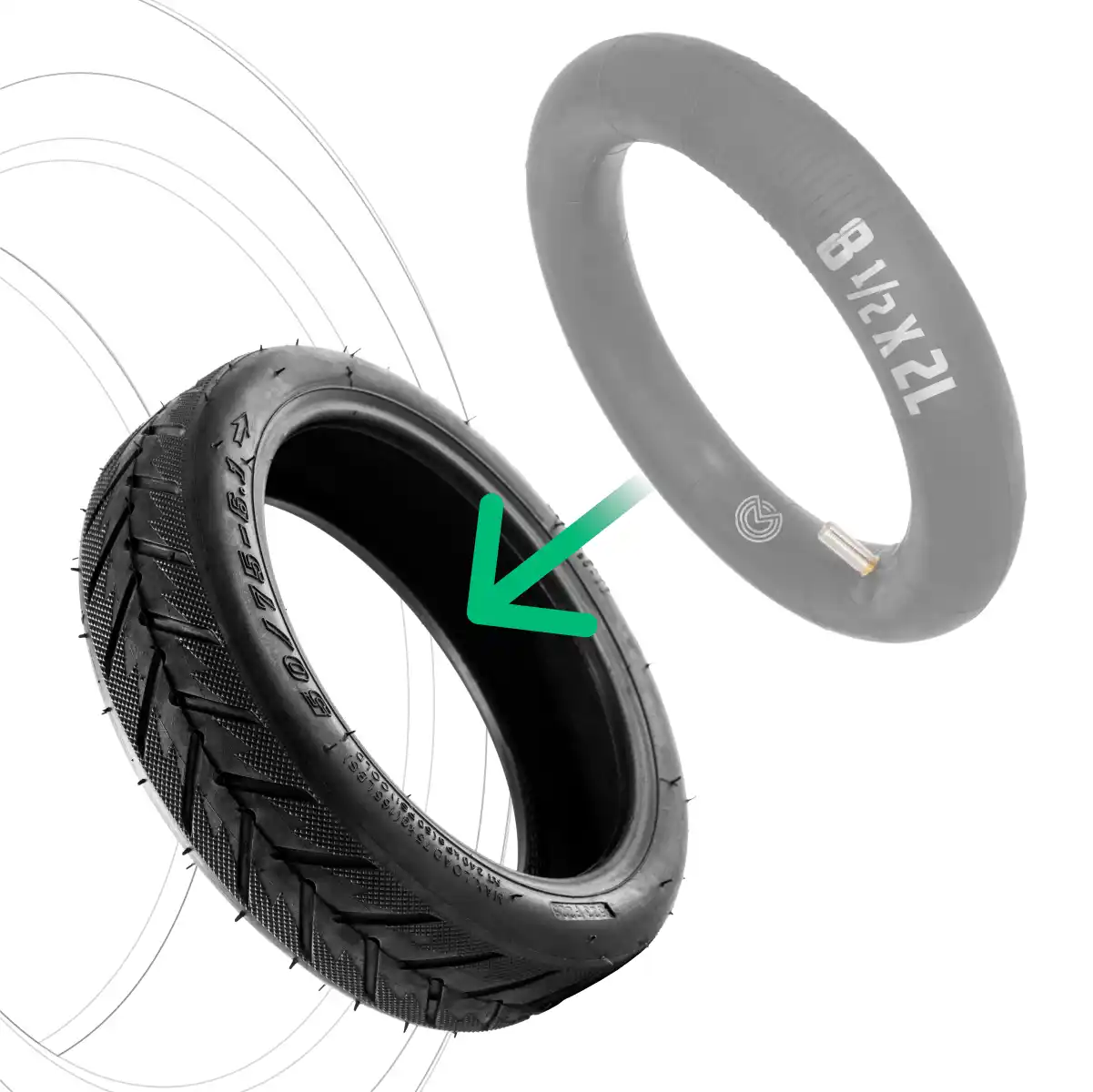 Inflatable tyre electric scooter 50 75 6 1