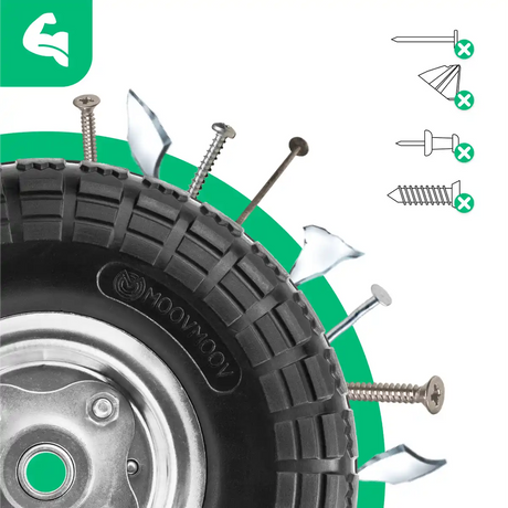 Solid tyre 4.10/3.50-4 wheelbarrow bore 16mm