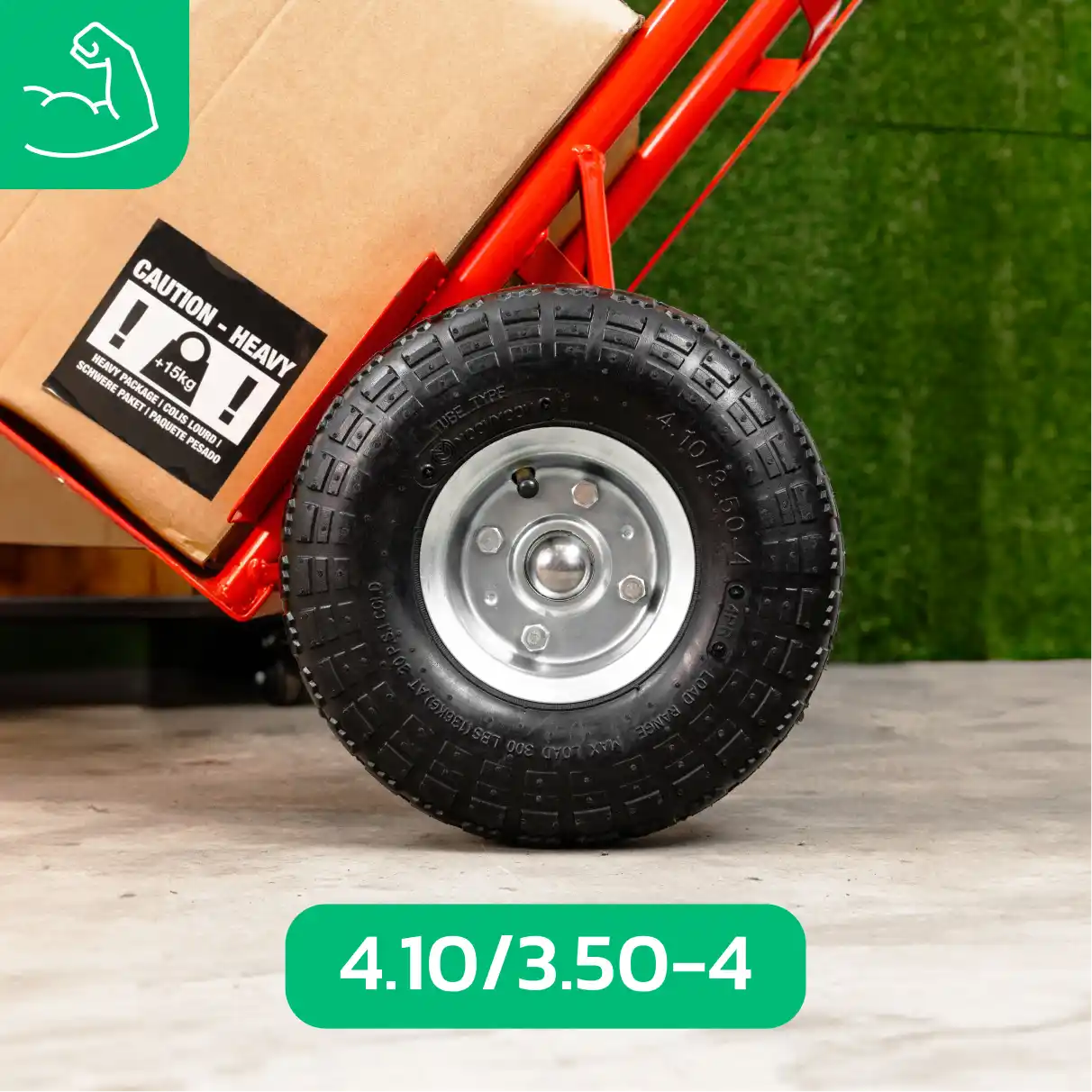 4.10/3.50-4 wheel hand truck 16mm bore