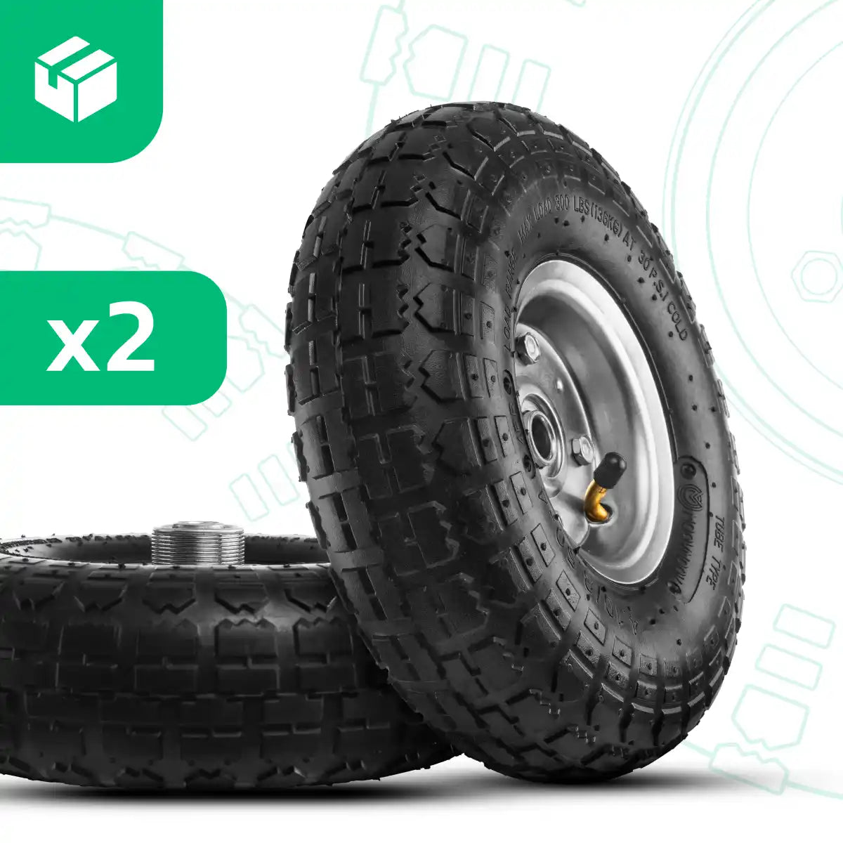 Wheel 4.10/3.50-4 steel rim bore 20mm offset hub