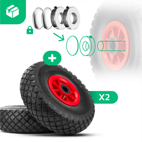 Inflatable wheel 3.00-4 PVC rim bore 20mm