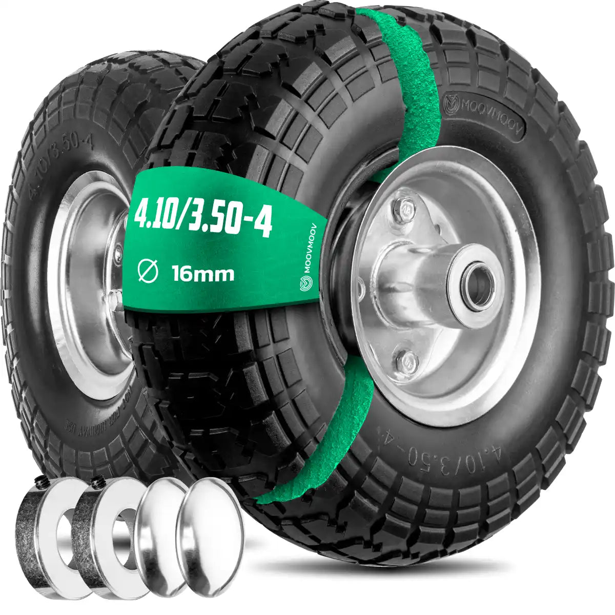 Puncture-proof wheel 4.10/3.50-4 steel rim bore 16mm