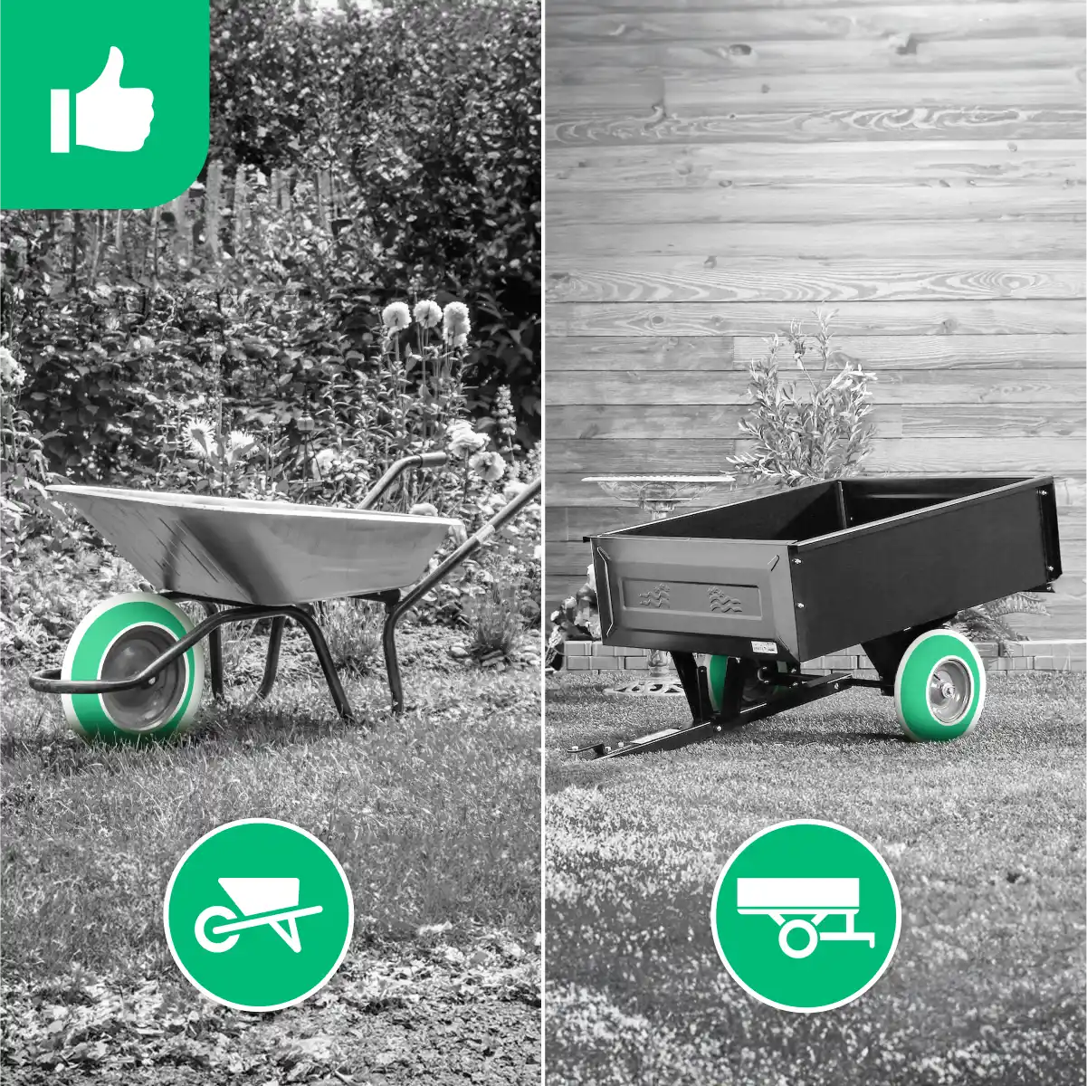 Garden trailer wheel 4.80/4.00-8 straight valve