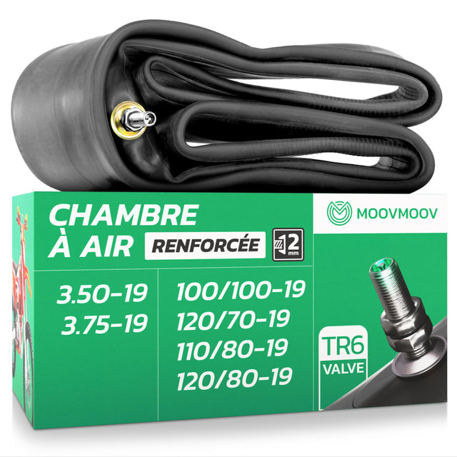 Chambre à air 3.50/4.00-19 renforcée valve droite (TR6)