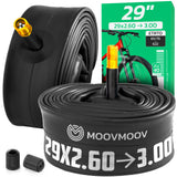 Lot de 2 chambres à air MoovMoov 29 pouces pour pneus 29x2.60 à 29x3.00, valve Schrader 40 mm
