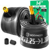 Chambre à air 14 pouces MoovMoov pour pneus de 14x1.35 à 14x1 5/8, valve Schrader 35 mm