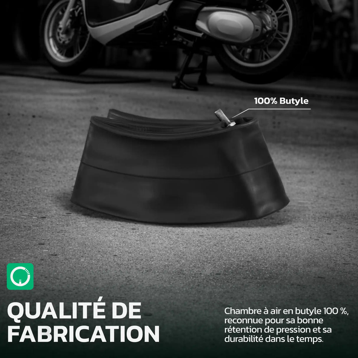 Chambre à air moto 16 pouces en caoutchouc butyle MoovMoov