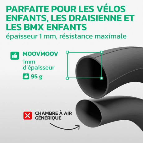 Chambre à air 12 pouces en caoutchouc renforcé MoovMoov
