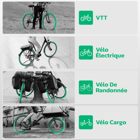 Chambre à air 27,5 pouces MoovMoov compatible vélo, VTT électrique, cargo et randonnée