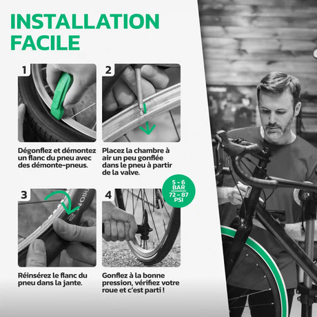 Guide d'installation de la chambre à air 700C MoovMoov